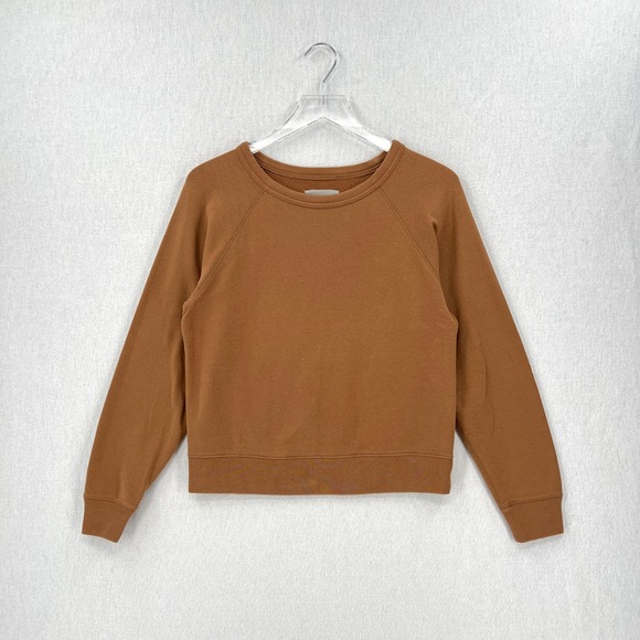 Everlane Tops - EVERLANE Crewneck Sweatshirt Womens XS Brown Long Sleeve French Terry Pullover